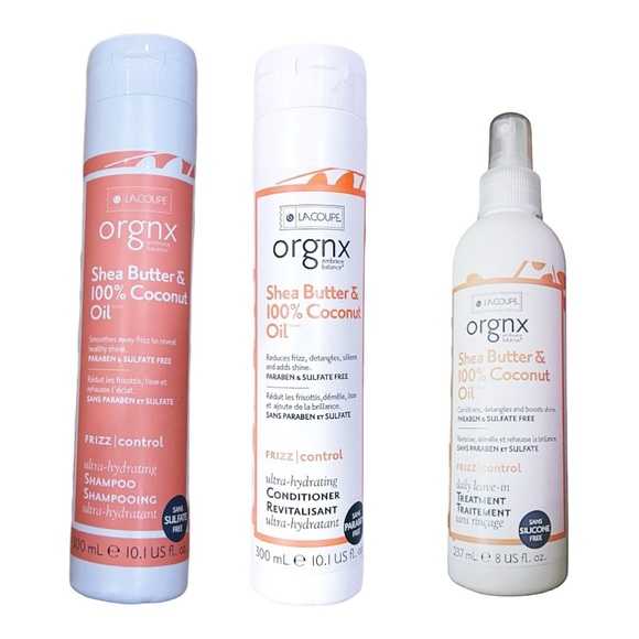 LACOUPE ORGNX SHEA BUTTER 100% COCONUT OIL 3PC SET - BRAND NEW - Picture 2 of 2